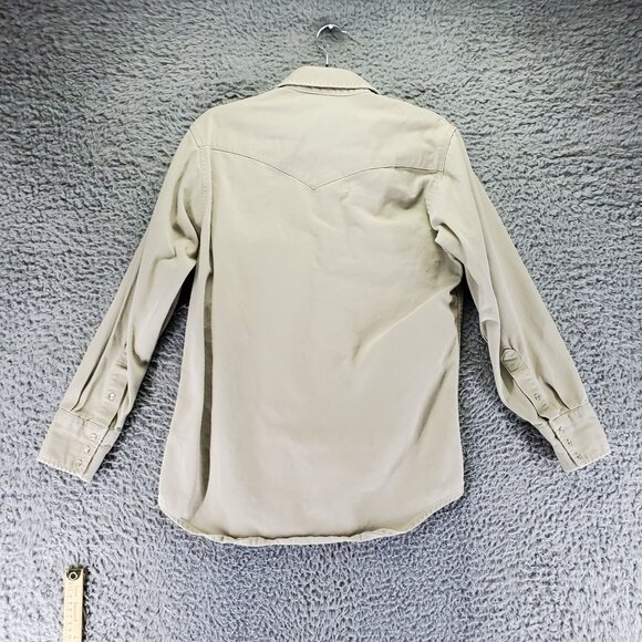 Carhartt Shirt Mens Neck 15 Tan Button-Up Long Sleeve Workwear - Picture 6 of 6